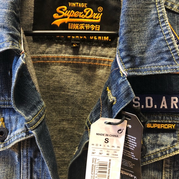 superdry rogue patch trucker